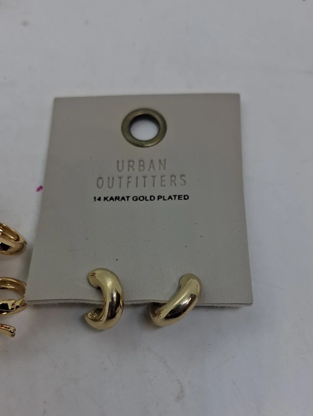NWT Urban Outfitters Gold Chunky Mini Hoop Earrings